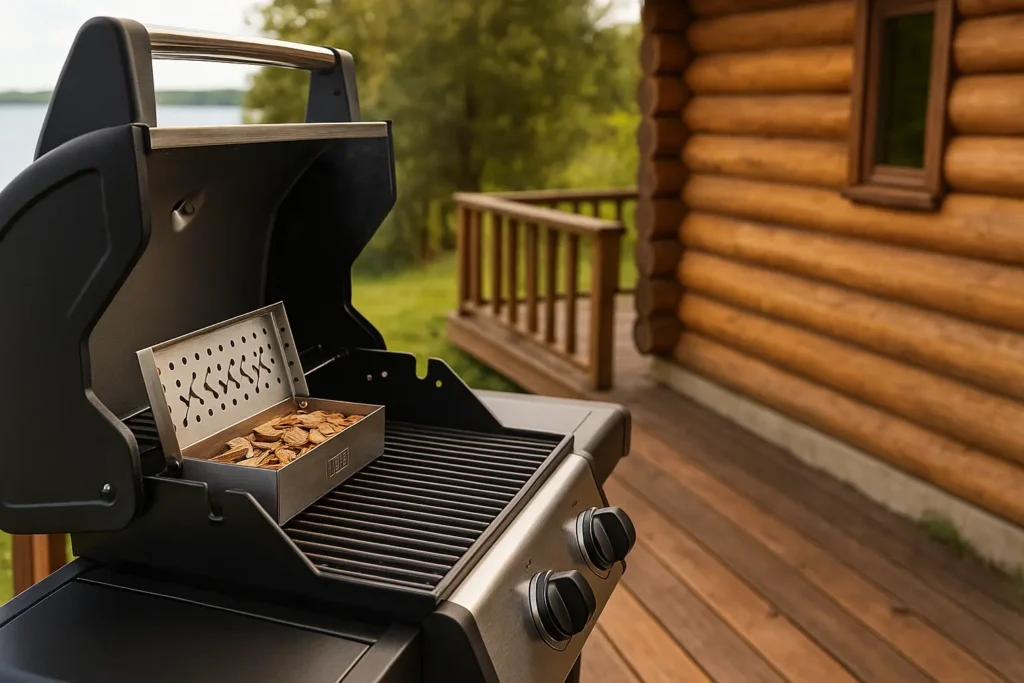 savustuslaatikko grillissä