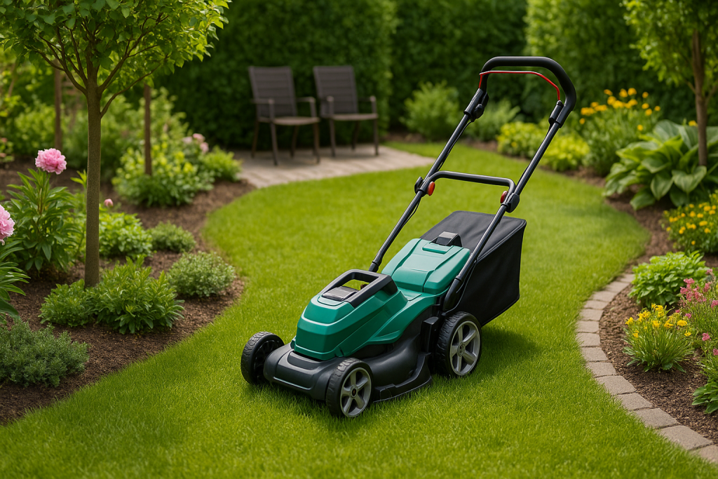 akkuruohonleikkuri pienellä pihalla