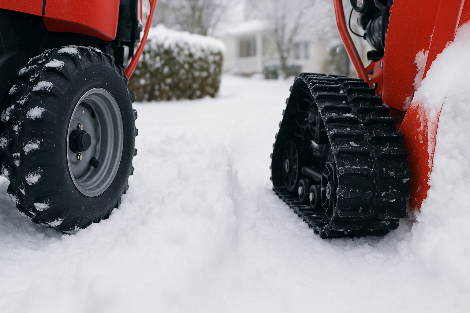 telaketju lumilinko ja telaketju lumilinko vierekkäin