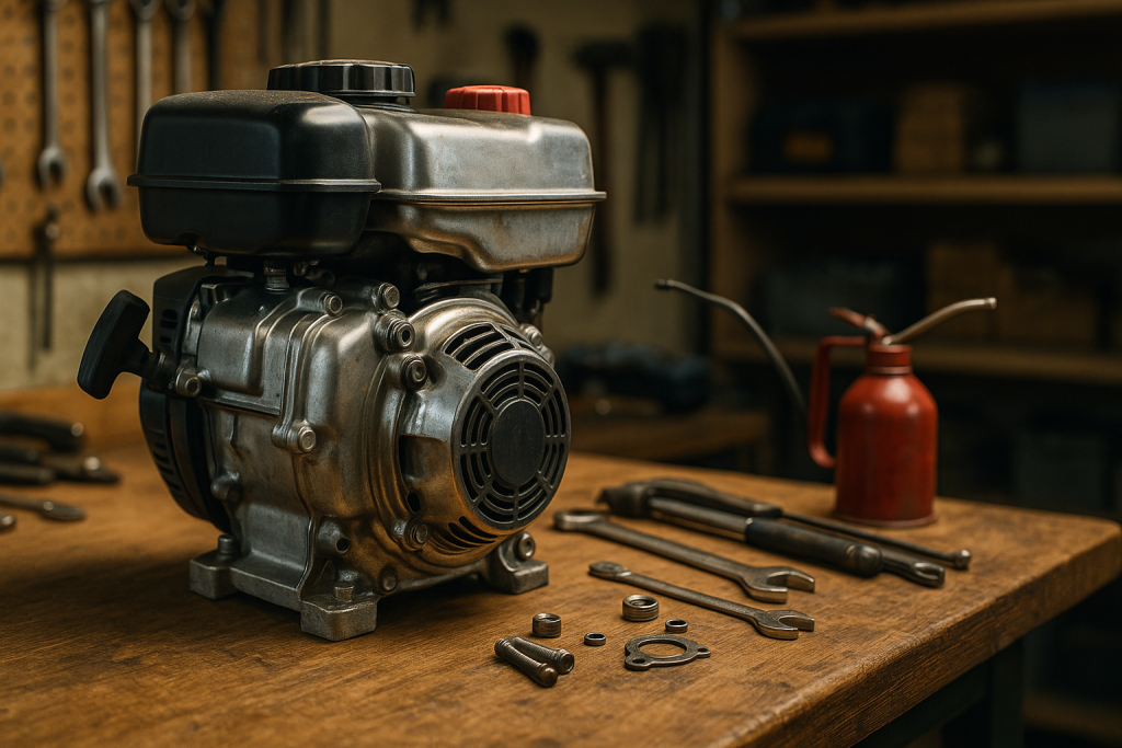 irtomoottori verstaan pöydällä