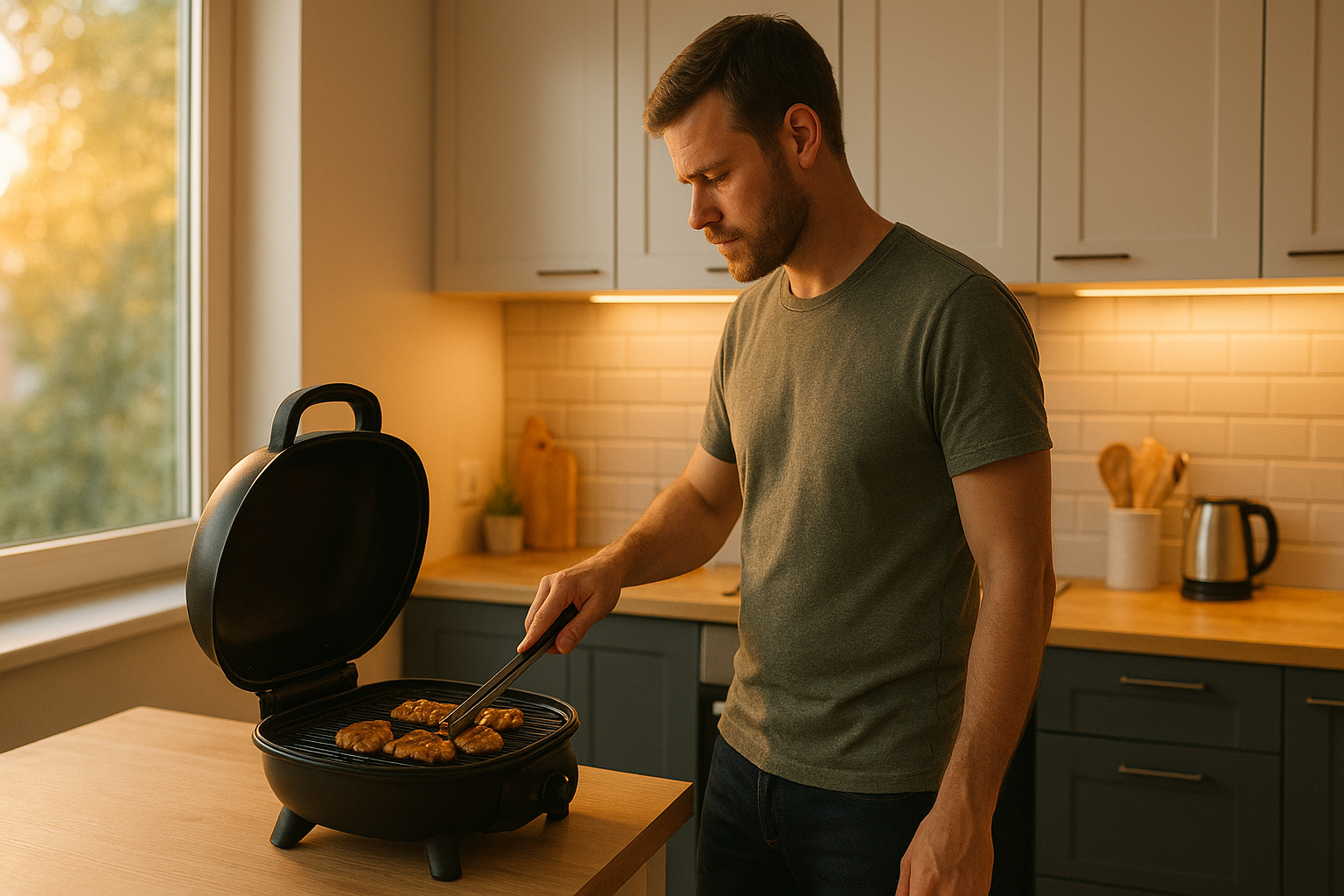 sähkögrilli keittiössä