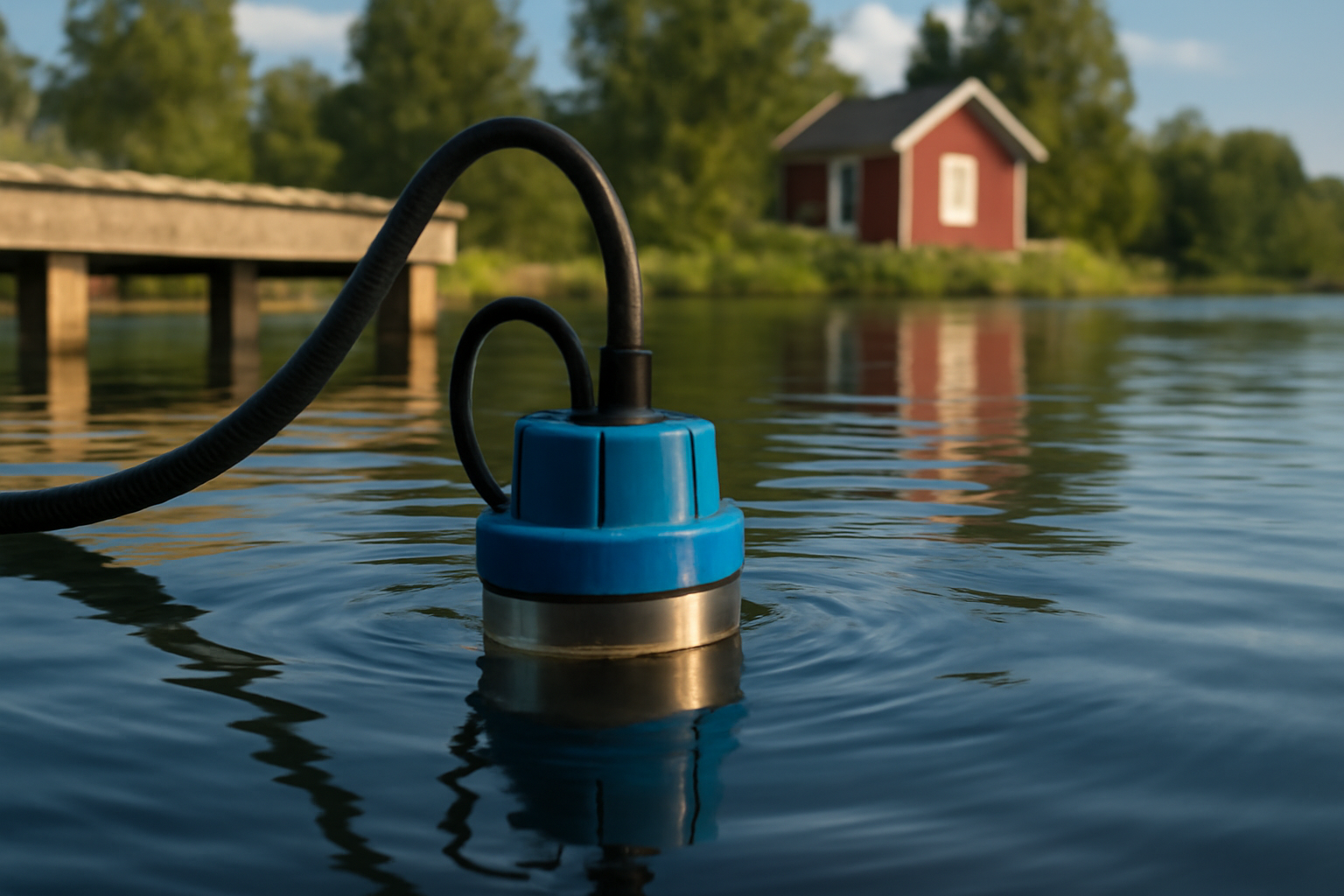 uppopumppu järvessä